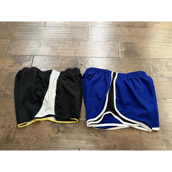 Lot Of 2 Nike Women Blue Black Athletic Lined Running Shorts Bundled Size M - Picture 6 of 7